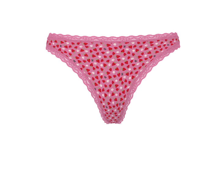 DUMMY - Colaless Victoria Secret´s algodón con cintura de encaje rosa XS